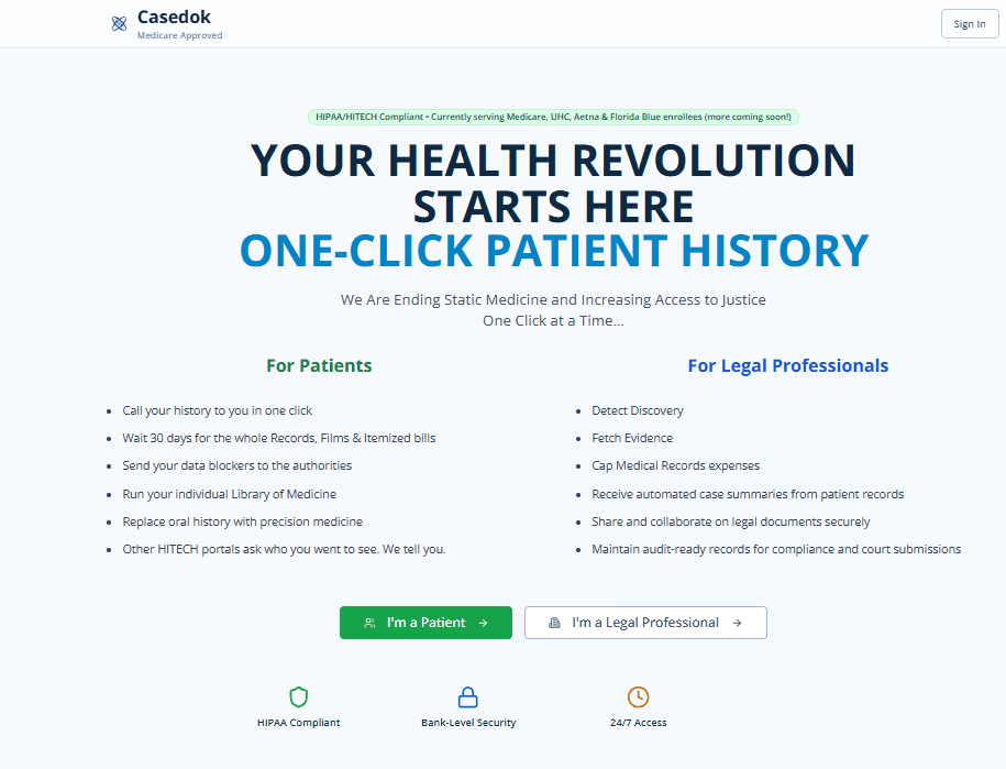 Casedok — Main Overview